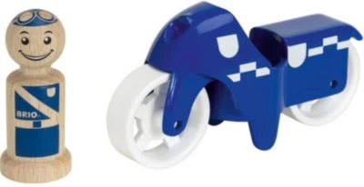 BRIO 2-tlg. Holz Polizei-Motorad Set My Home Town