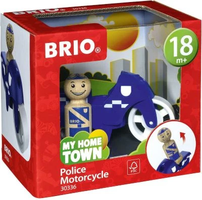 BRIO 2-tlg. Holz Polizei-Motorad Set My Home Town – Bild 3