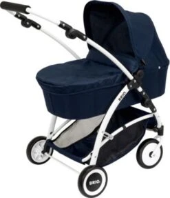 BRIO Puppenwagen Spin Blau Mit Schwenkrädern