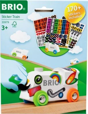 BRIO World 33979 Sticker Lokomotive - Holz-Eisenbahn Zum Bekleben Mit Vielen Tollen Motiven Auf Wiederablösbaren Stickern - Empfohlen Ab 3 Jahren – Bild 2