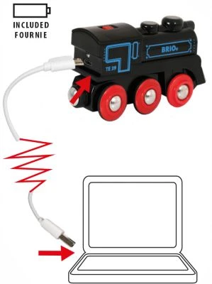 BRIO Schwarze Akku-Lok Mit Mini-USB – Bild 2