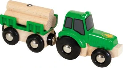 BRIO Traktor Mit Holz-Anhänger